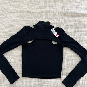 Black turtle neck shirt garage brand